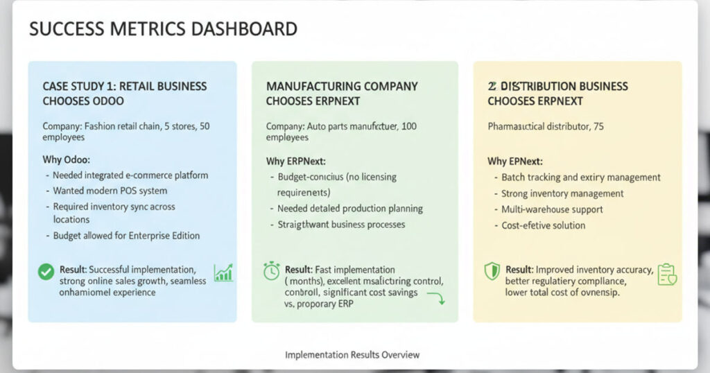 ERP implementation success metrics - TCB Infotech case study results