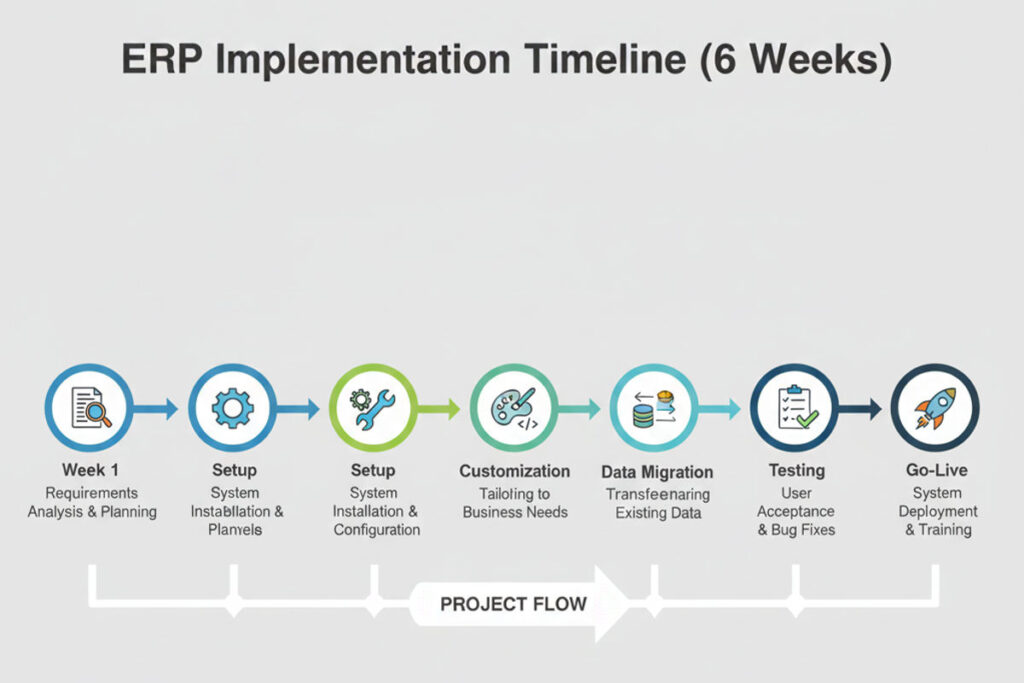 6-phase ERPNext v16 migration process timeline from assessment to go-live