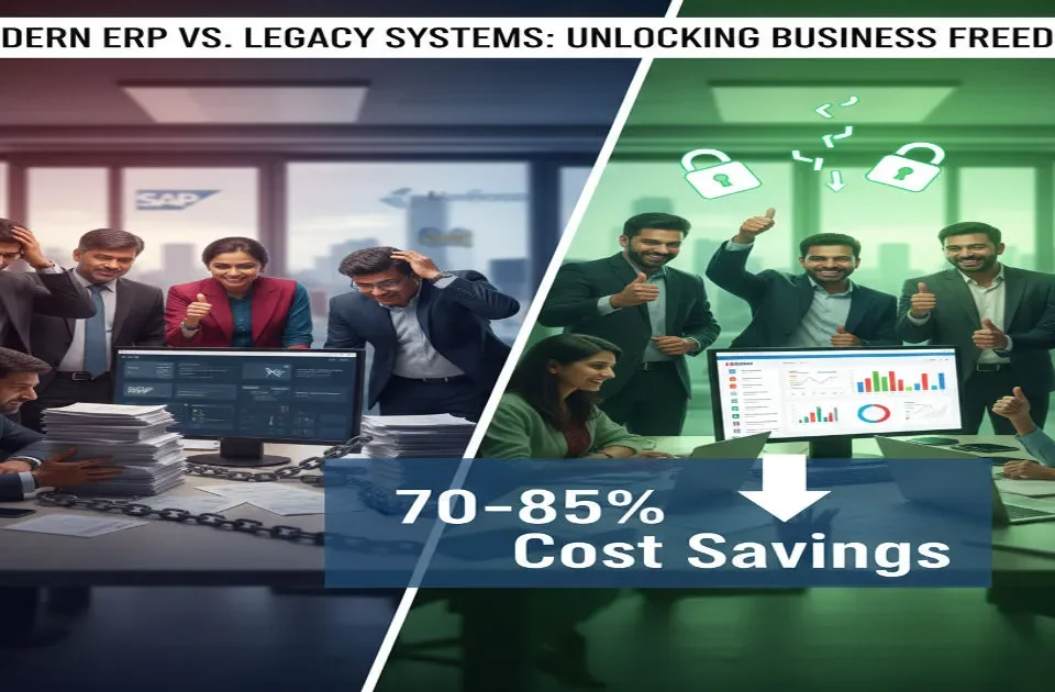 ERPNext vs Traditional ERP comparison - Save 70-85% on enterprise software costs for Indian SMEs
