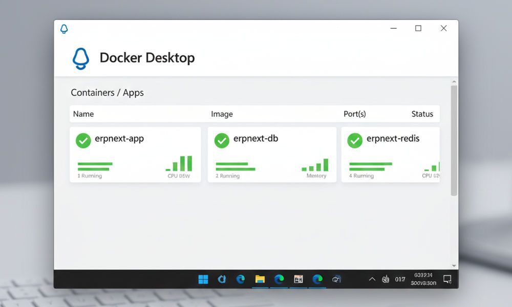 ERPNext Docker Windows Installation